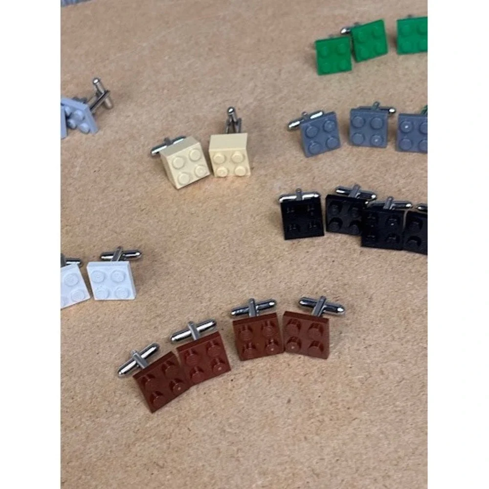 Lego Cufflinks‎ Handmade Novelty Wedding Groom Mens Gift Multi Colors